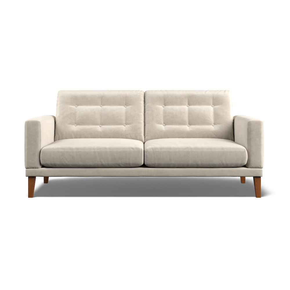 Fitzroy 3-Seat Sofa In Bone Easy Care Velvet
