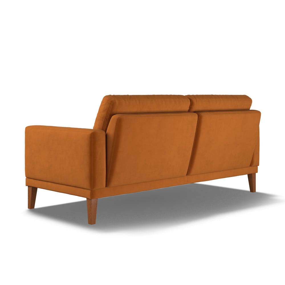 Fitzroy 3-Seat Sofa In Burnt Easy Care Velvet