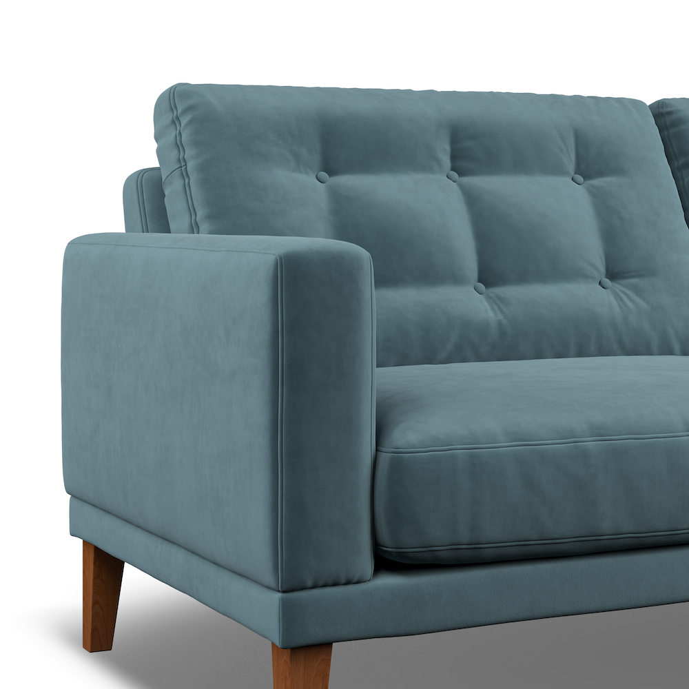 Fitzroy 4-Seat Sofa In Airforce Easy Care Velvet