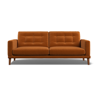 Fitzroy 4-Seat Sofa In Burnt Easy Care Velvet