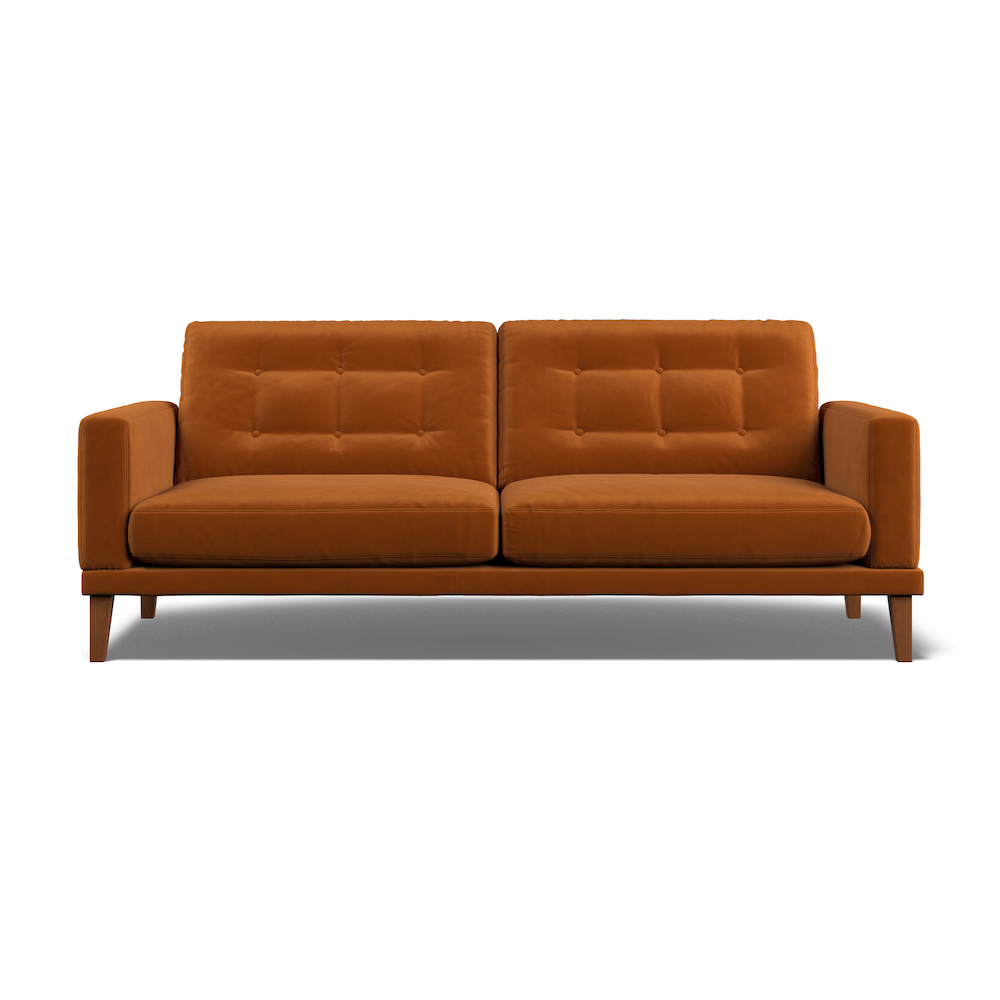 Fitzroy 4-Seat Sofa In Burnt Easy Care Velvet