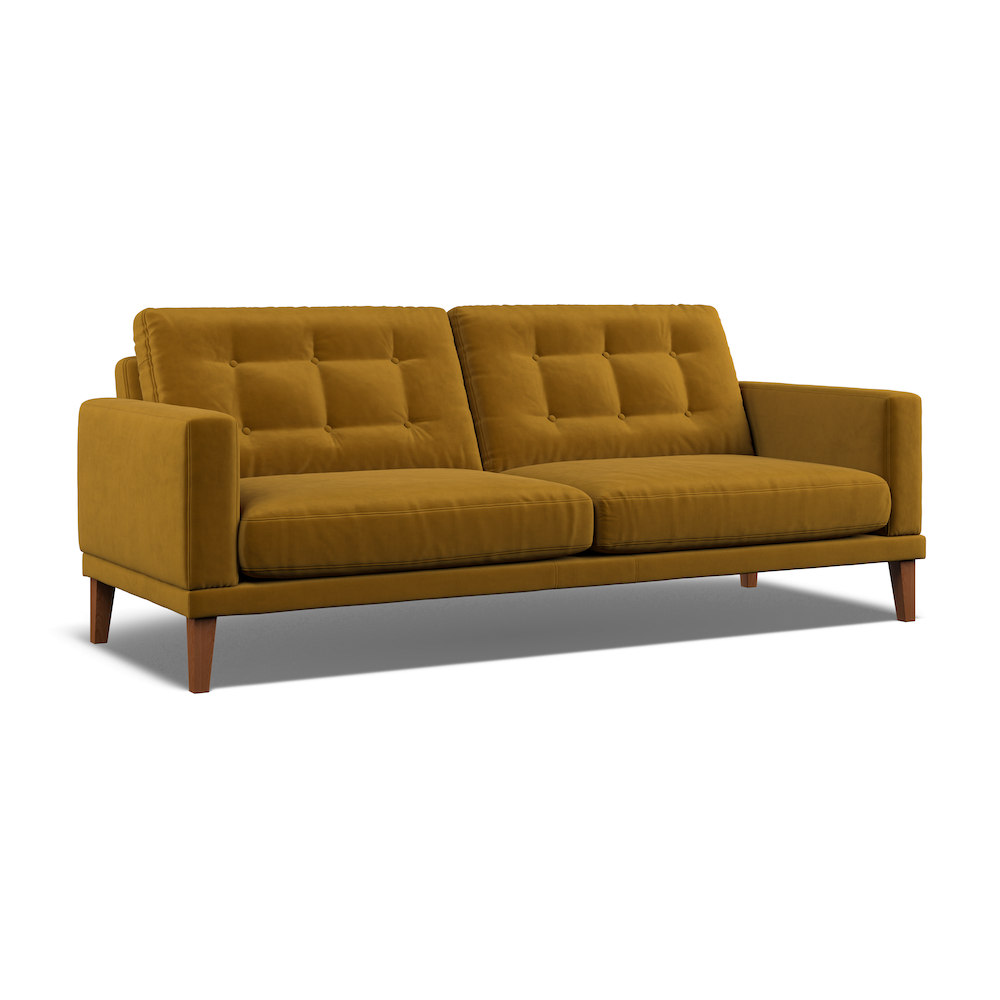 Fitzroy 4-Seat Sofa In Turmeric Easy Care Velvet