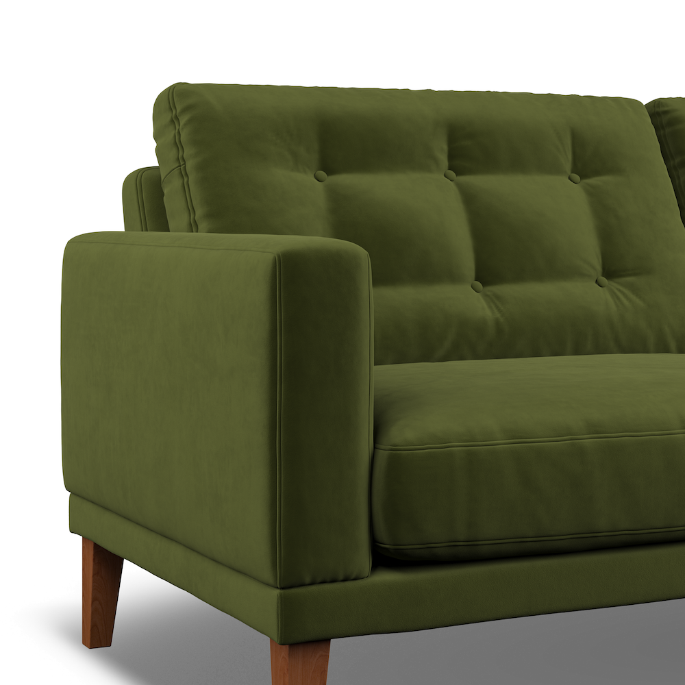 Fitzroy 4-Seat Sofa In Vine Easy Care Velvet