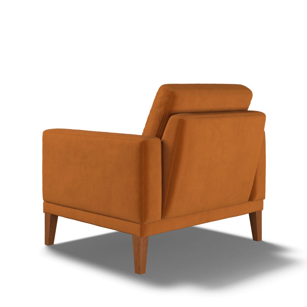 Fitzroy Armchair In Burnt Easy Care Velvet