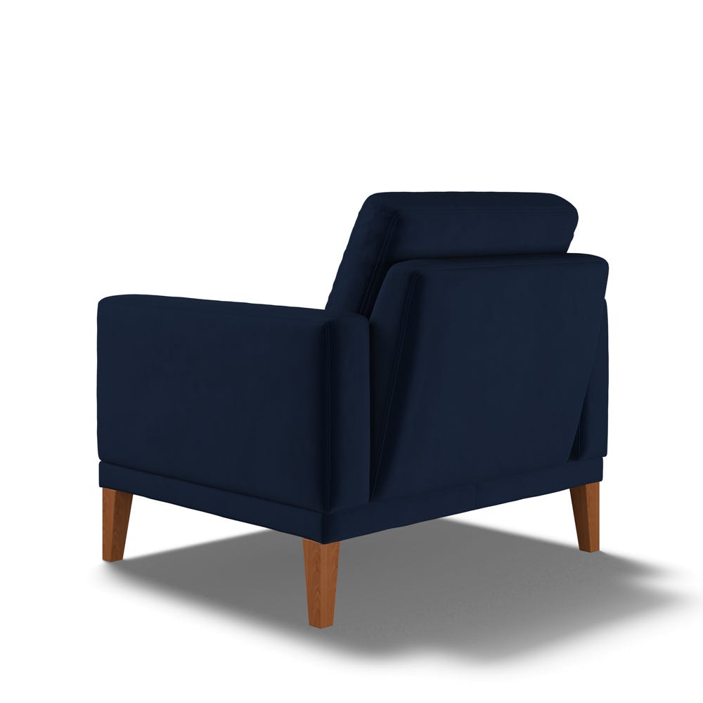 Fitzroy Armchair In Indigo Easy Care Velvet