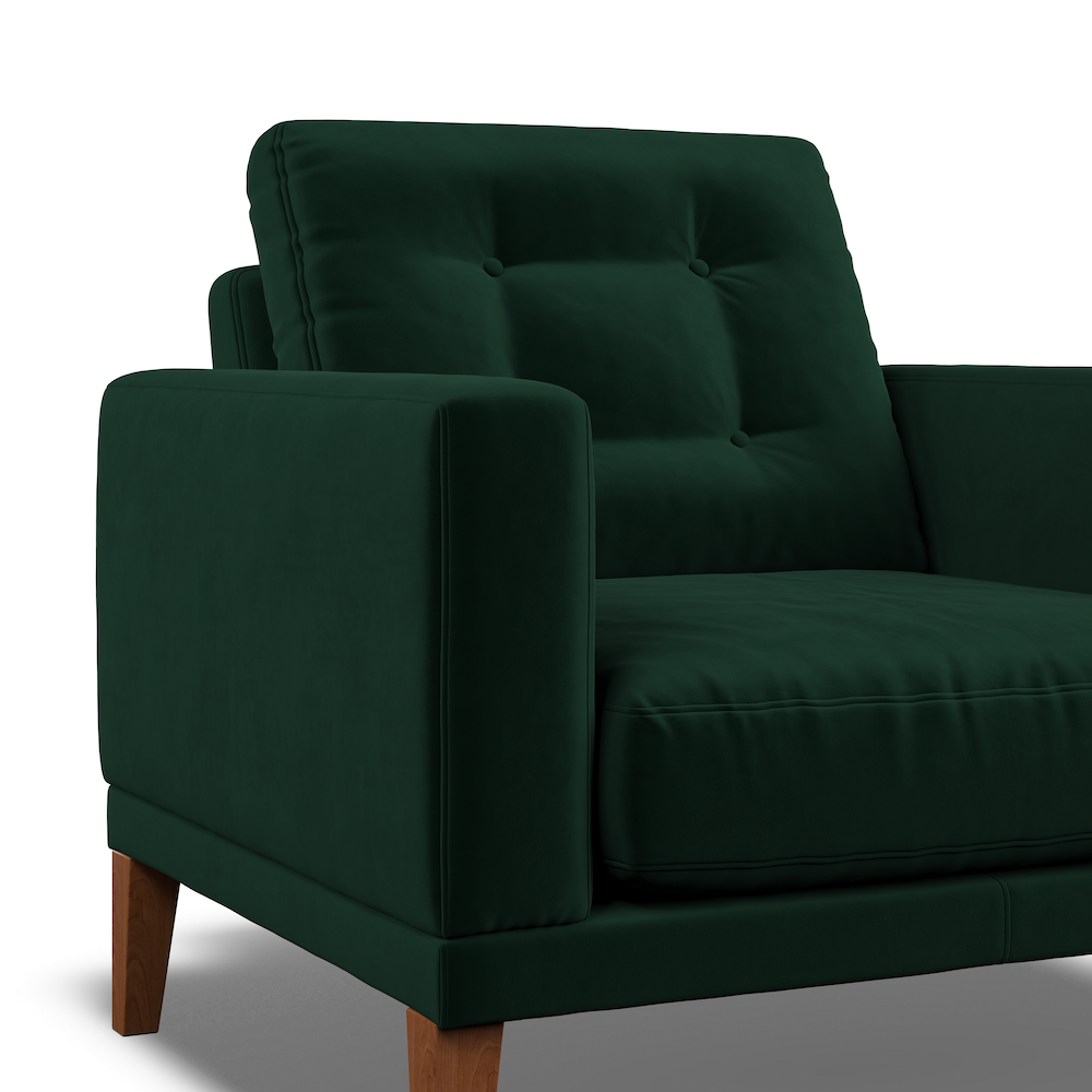 Fitzroy Armchair In Hunter Easy Care Velvet