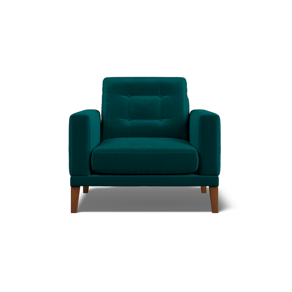 Fitzroy Armchair In Mallard Easy Care Velvet