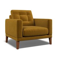 Fitzroy Armchair In Turmeric Easy Care Velvet