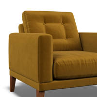 Fitzroy Armchair In Turmeric Easy Care Velvet