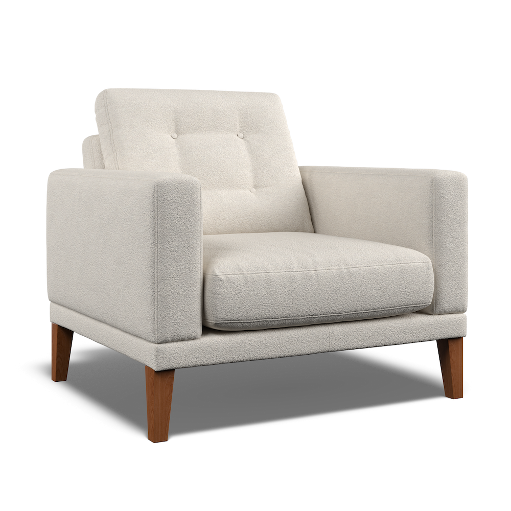 Fitzroy Armchair In Ivory Boucle
