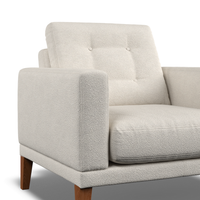 Fitzroy Armchair In Ivory Boucle