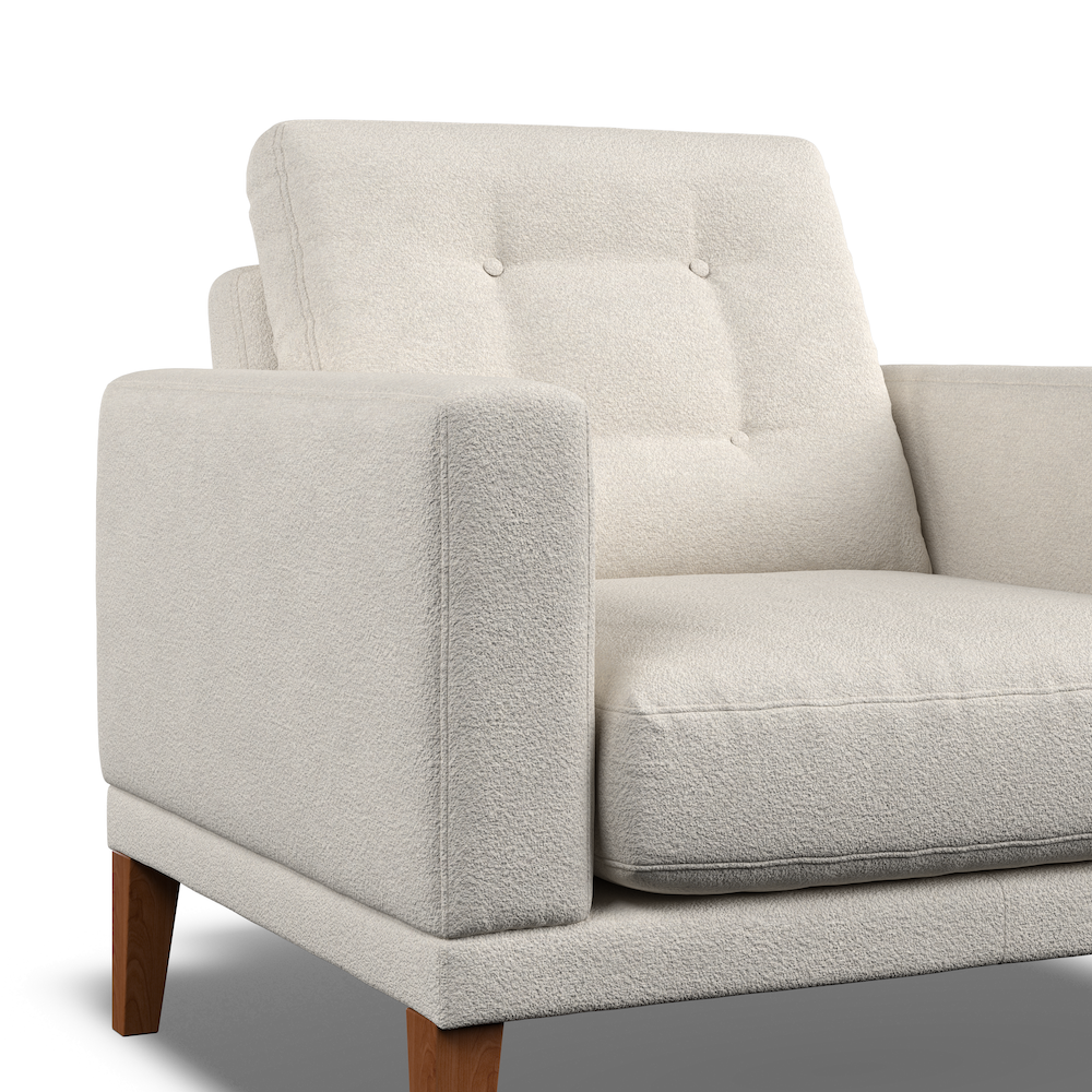 Fitzroy Armchair In Ivory Boucle