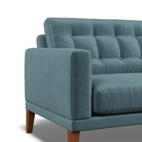 Fitzroy Loveseat In Airforce Easy Care Velvet
