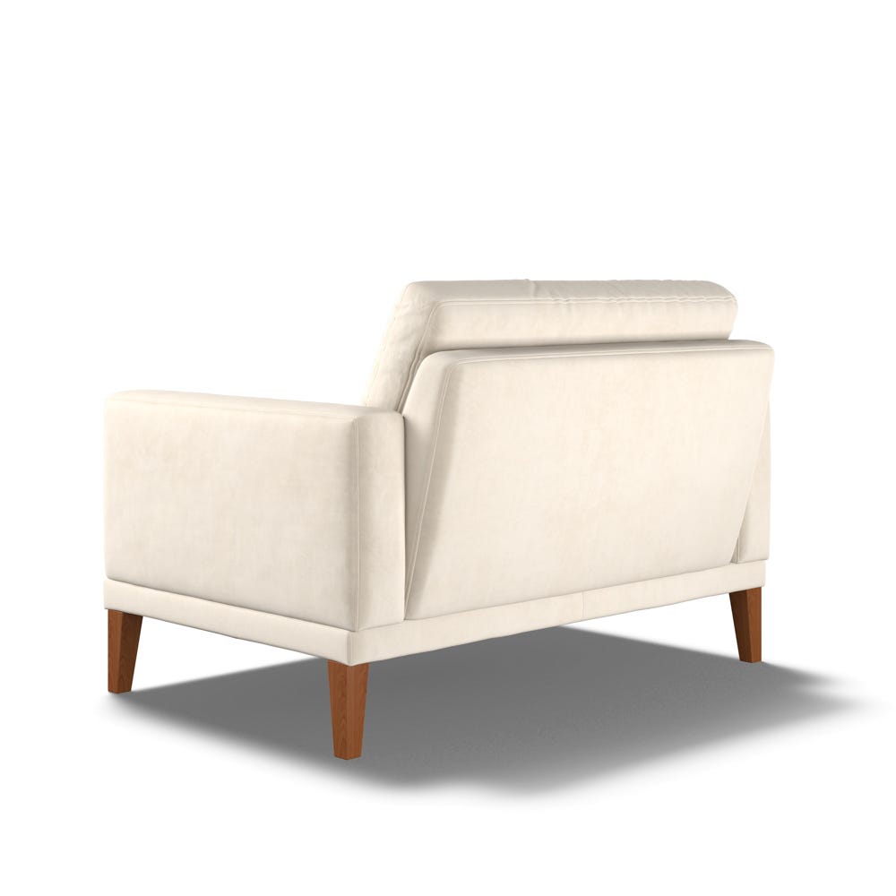 Fitzroy Loveseat In Bone Easy Care Velvet