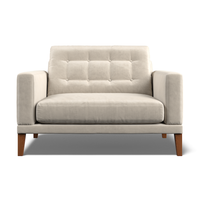 Fitzroy Loveseat In Bone Easy Care Velvet