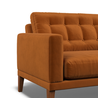 Fitzroy Loveseat In Burnt Easy Care Velvet