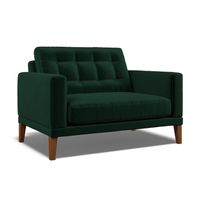 Fitzroy Loveseat In Hunter Easy Care Velvet