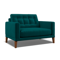 Fitzroy Loveseat In Mallard Easy Care Velvet