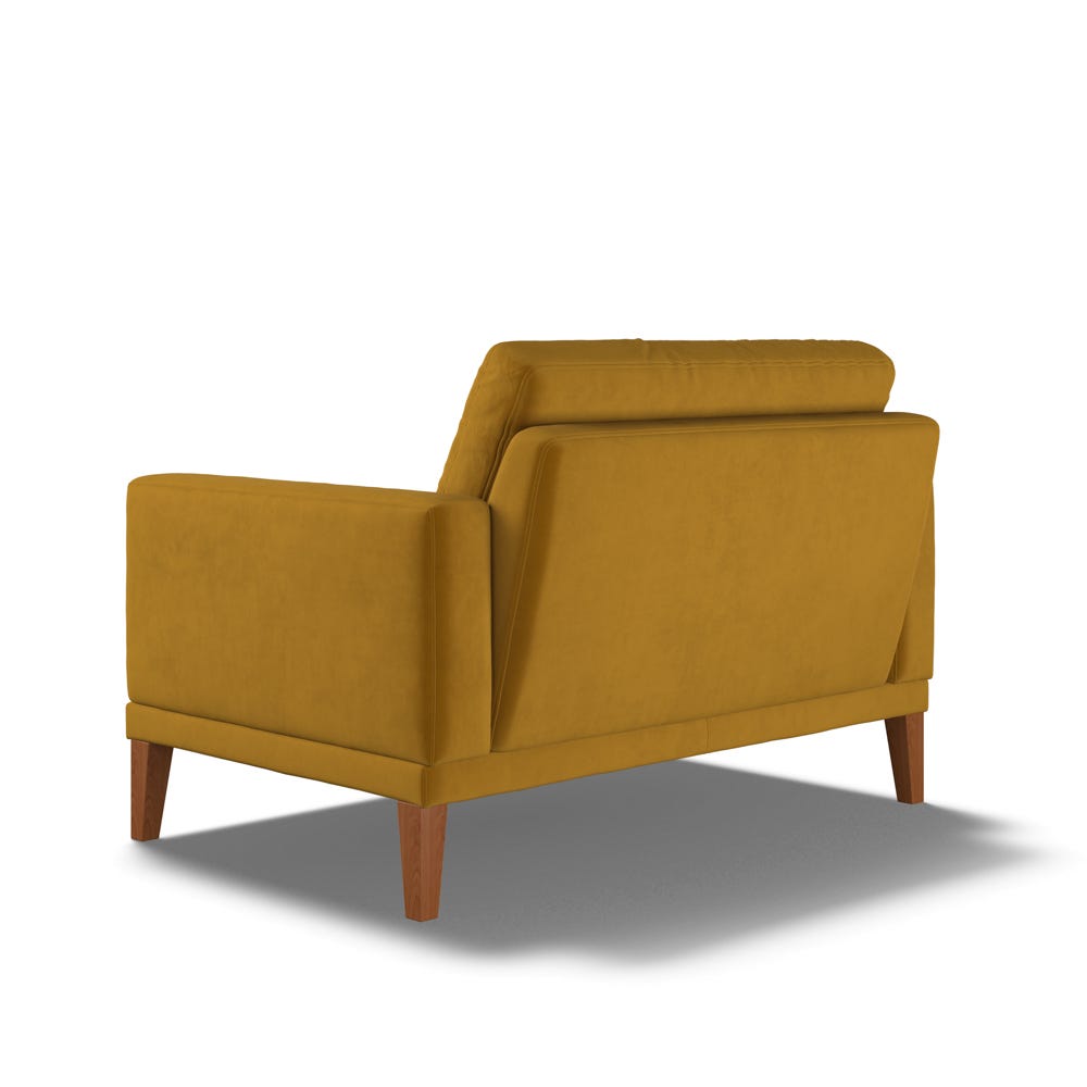 Fitzroy Loveseat In Turmeric Easy Care Velvet