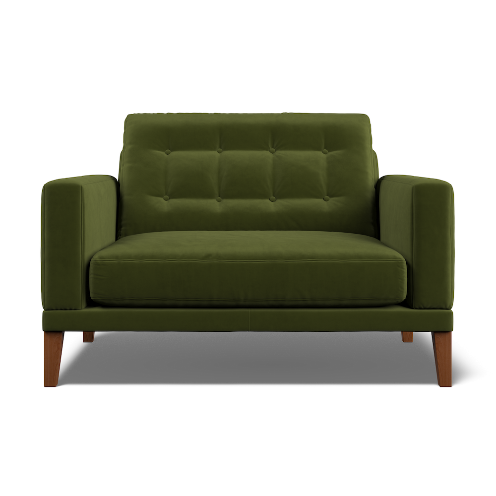 Fitzroy Loveseat In Vine Easy Care Velvet