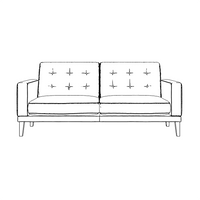 Fitzroy 3-Seat Sofa In Turmeric Easy Care Velvet
