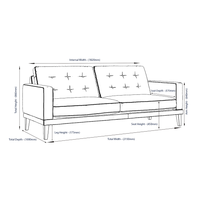Fitzroy 4-Seat Sofa In Turmeric Easy Care Velvet