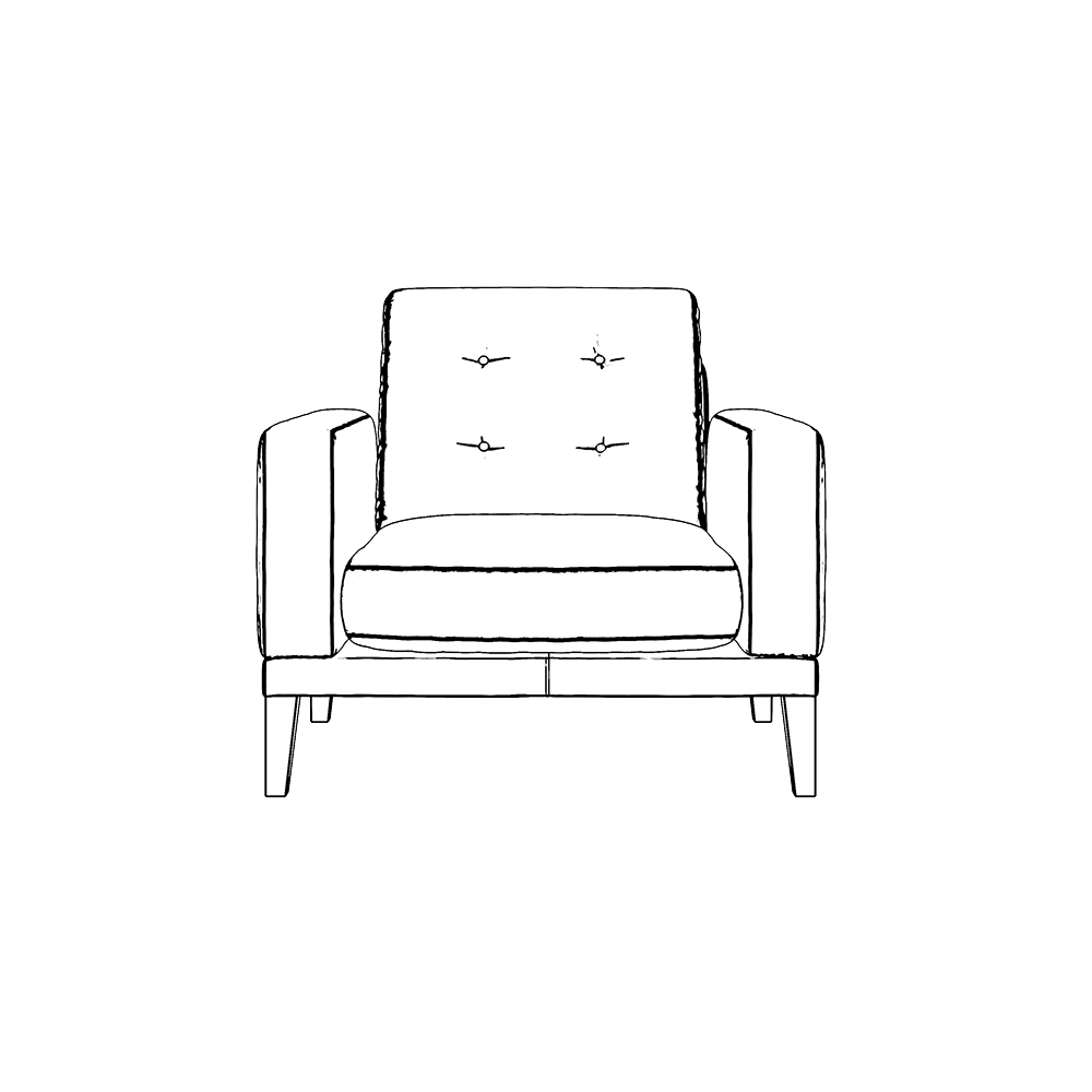Fitzroy Armchair In Turmeric Easy Care Velvet