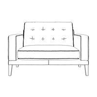 Fitzroy Loveseat In Burnt Easy Care Velvet
