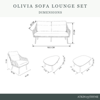 OLIVIA TERRACOTTA LOUNGE SET