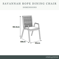 Savannah Rope Dining Chair - Oak