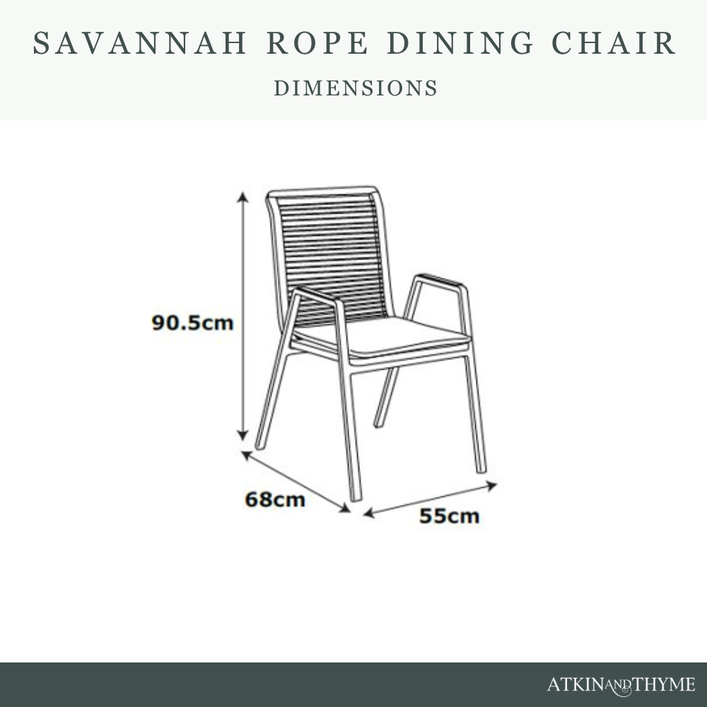 Savannah Rope Dining Chair - Oak