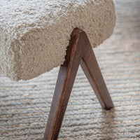 Scoop Footstool in Cotton Rug