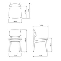 MURRAY DINING CHAIR PAIR- WALNUT STAIN
