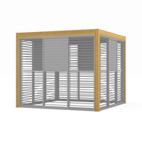 "SAVANNAH 3M SLIDING WALLS WITH MOVABLE LOUVRES 
"