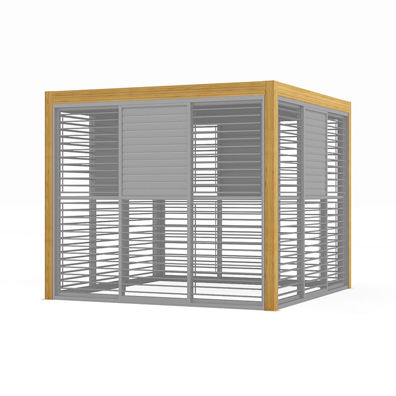 "SAVANNAH 3M SLIDING WALLS WITH MOVABLE LOUVRES 
"