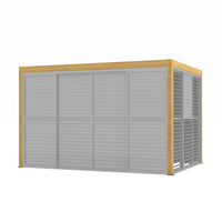 "SAVANNAH 4M SLIDING WALLS WITH MOVABLE LOUVRES 
"
