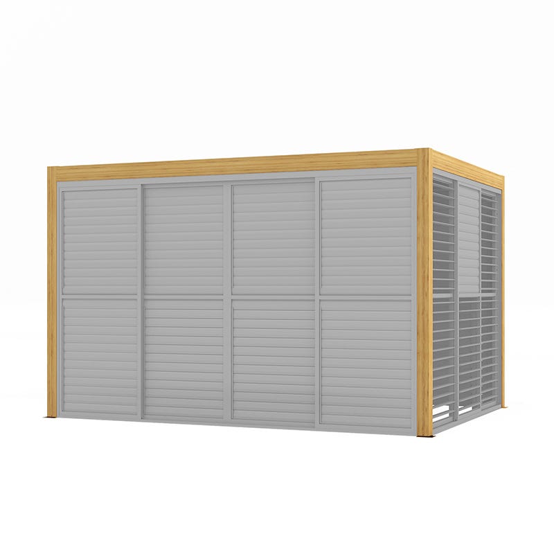 "SAVANNAH 4M SLIDING WALLS WITH MOVABLE LOUVRES 
"