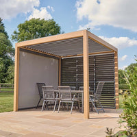 3 X 3M SAVANNAH PERGOLA WITH LIGHTS OAK