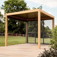 3 X 3M SAVANNAH PERGOLA WITH LIGHTS OAK