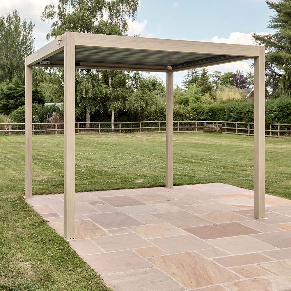 3 X 3M SAVANNAH BIRCH PERGOLA WITH LIGHTS