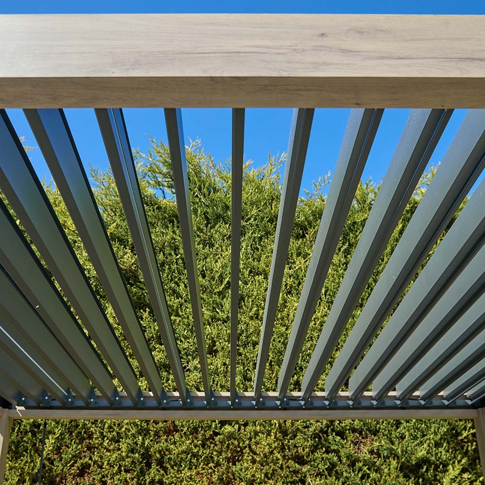 3 X 3M SAVANNAH BIRCH PERGOLA WITH LIGHTS