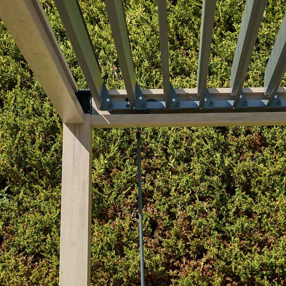 Savannah Pergola with lights 7 x 3m - Birch