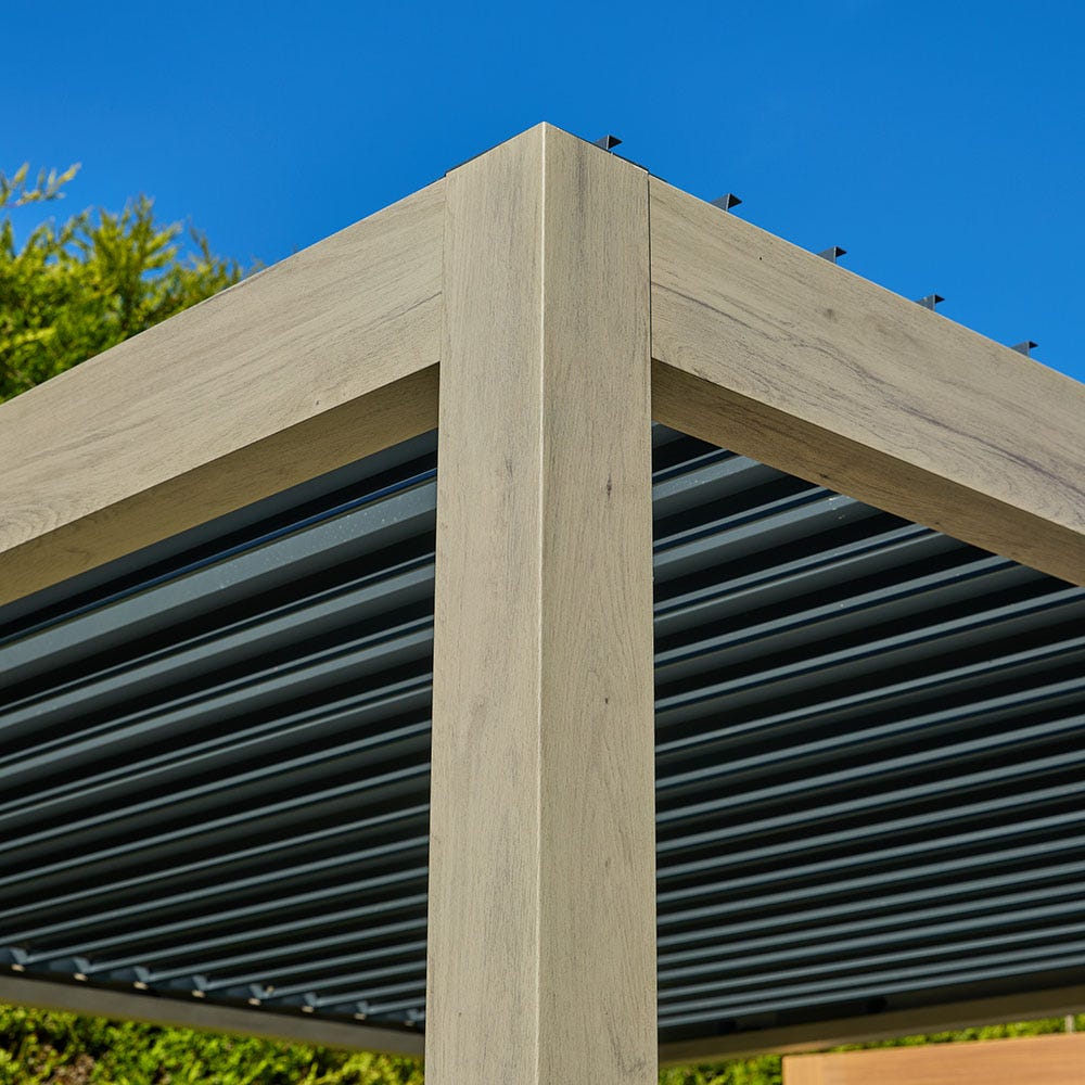 Savannah Pergola with lights 6 x 3m - Birch