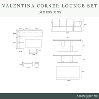 VALENTINA RECTANGULAR MODULAR DINING SET WITH ADJUSTABLE TABLE