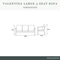 VALENTINA 3 SEAT SOFA