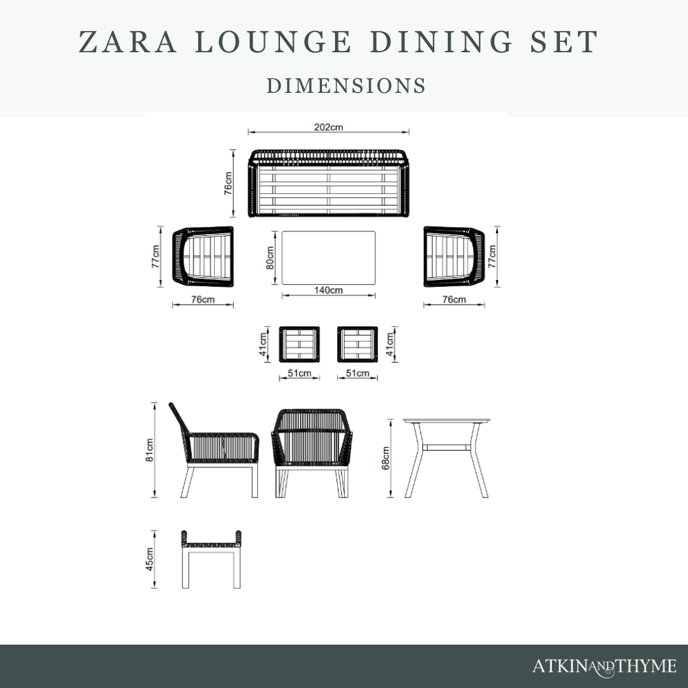 ZARA LOUNGE DINING SET