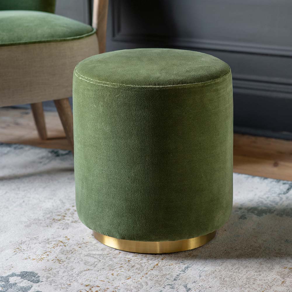 Green and on sale gold footstool