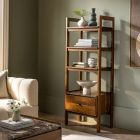 Atkin and Thyme Brera Narrow Shelving Unit Side View
