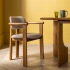 Atkin and Thyme Cora Dining Chair in Neutral Boucle 
