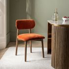 Atkin and Thyme Layla Chair In Rust Velvet 